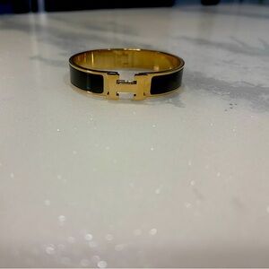 Black and Gold  H Bracelet